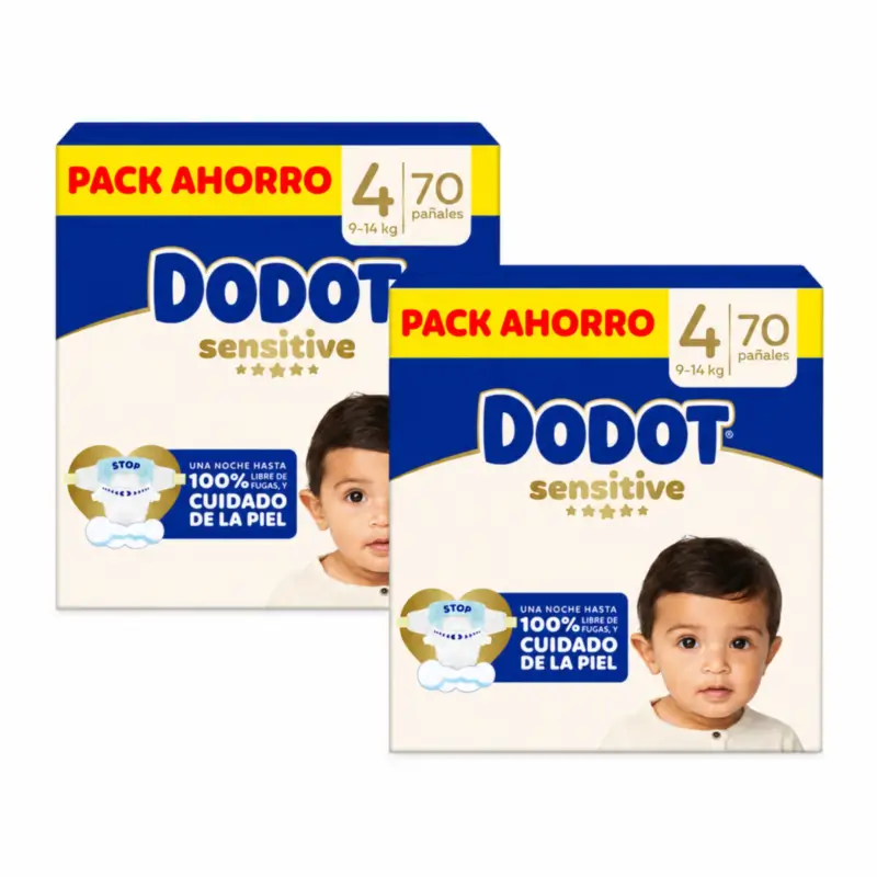 Dodot Sensitive Box Tamanho 4, 2x70 fraldas