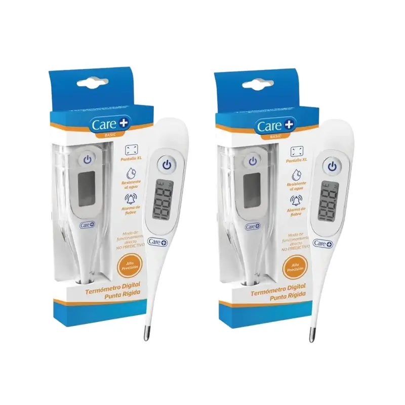 Termómetro digital Care+ ponta rígida, 2 unidades