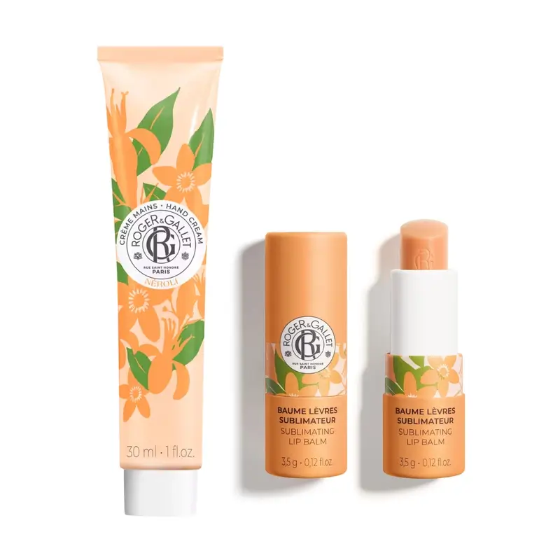 Roger & Gallet Creme de mãos Neroli + bálsamo labial Vanilla
