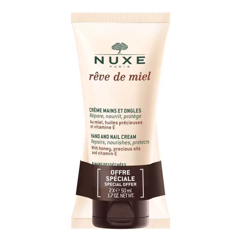 Nuxe Reve de Miel Duplo Creme Mãos e Unhas, 2 x 50ml