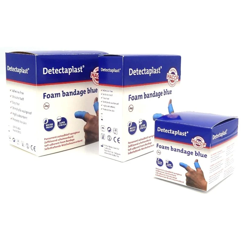 Benda elastica coesiva DETECTAPLAST 3 cm x 4,5 metri - color Blu - per HACCP