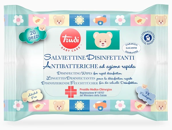 Trudi baby care salviettine disinfettanti pmc 20 pezzi