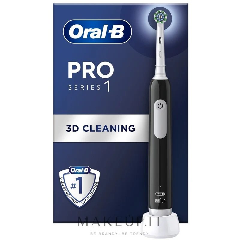 Oral-B Spazzolino Elettrico Ricaricabile Series 1 Nero 2 Testine Di Ricambio — Spazzolino da denti elettrico