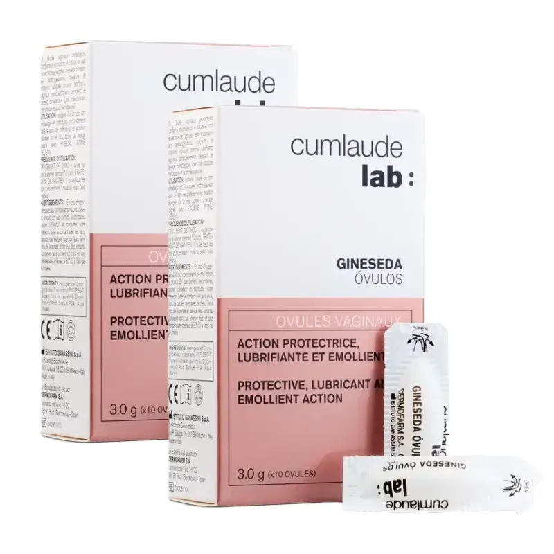 Cumlaude Lab Gineseda Óvulos de proteção vaginal, embalagem de 2 x 10 unidades