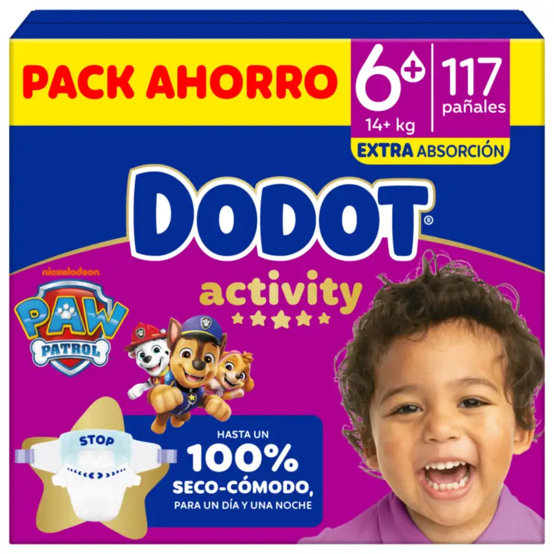 Dodot Activity Size 6+, 14kg-19kg, 117 Nappies
