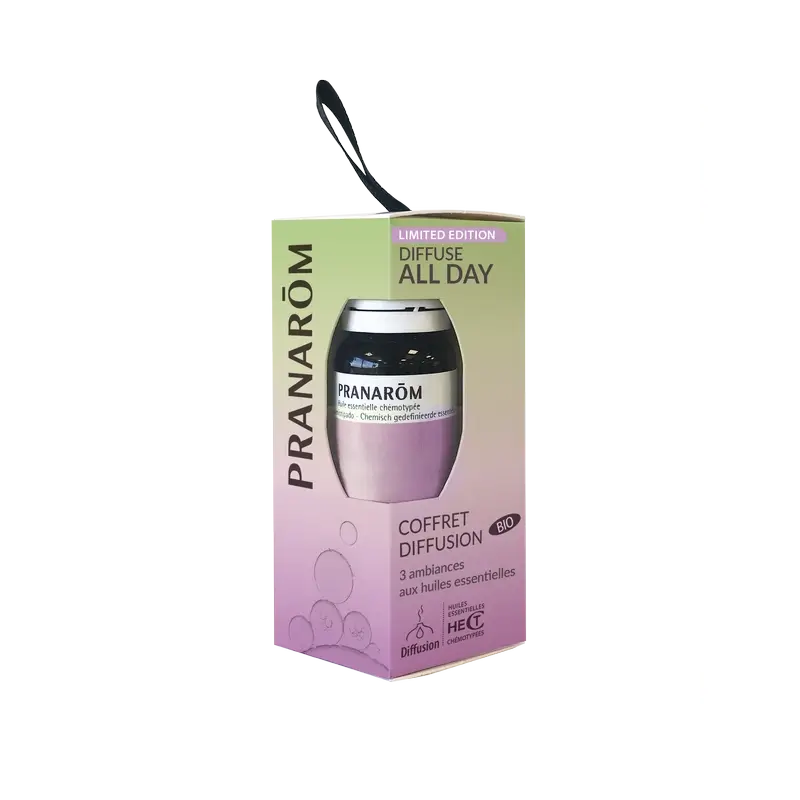 Caixa de Difusão Pranarôm Diffuse All Day, 3x5 ml