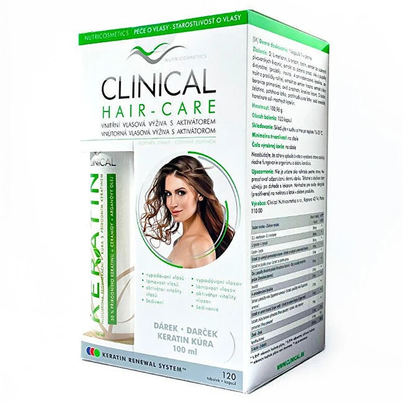 Clinical Hair-Care 120 capsule + cheratina 100 ml — Integratore + Trattamento