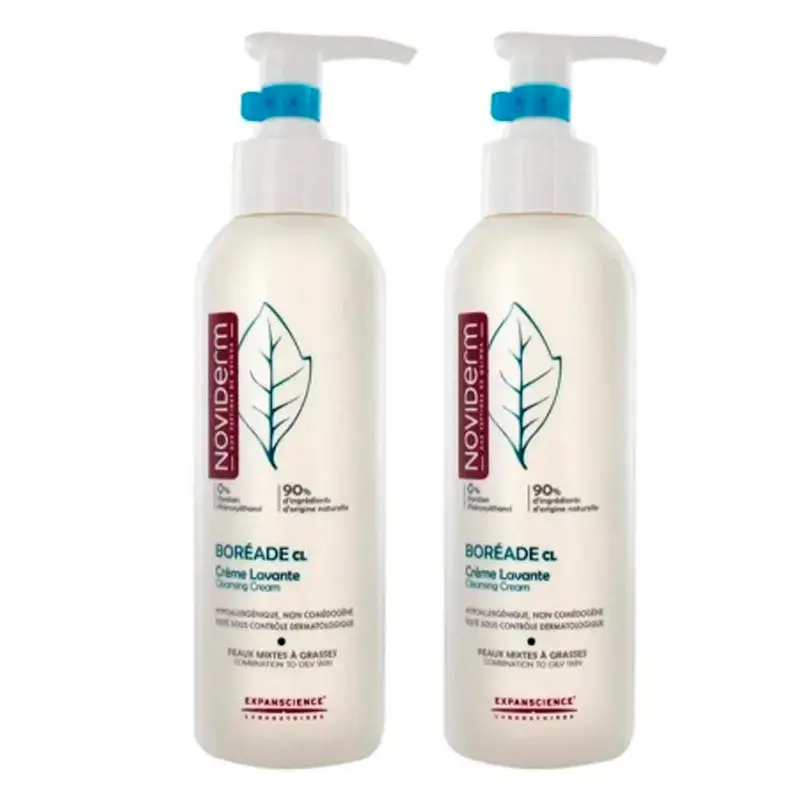 Noviderm Boreade Creme de Lavagem, Embalagem 2 x 200 ml