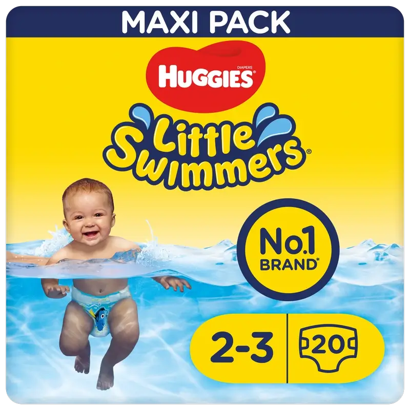 Huggies Little Swimmers Tamanho 2-3 (3 - 8 kg), Fraldas de banho, 20 unidades