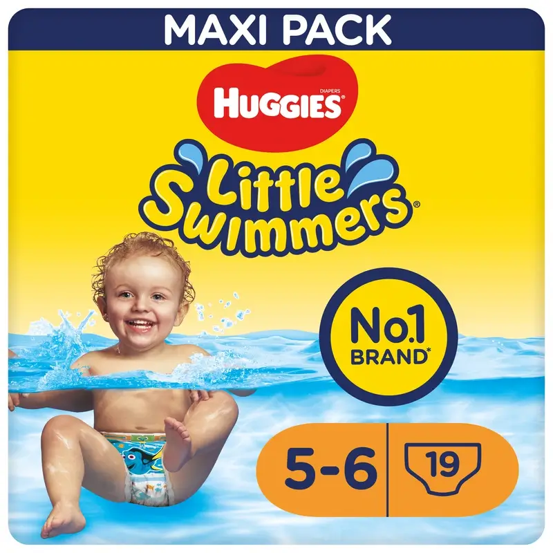 Huggies Little Swimmers Tamanho 5-6 (12-18 kg), Fraldas de banho, 19 unidades