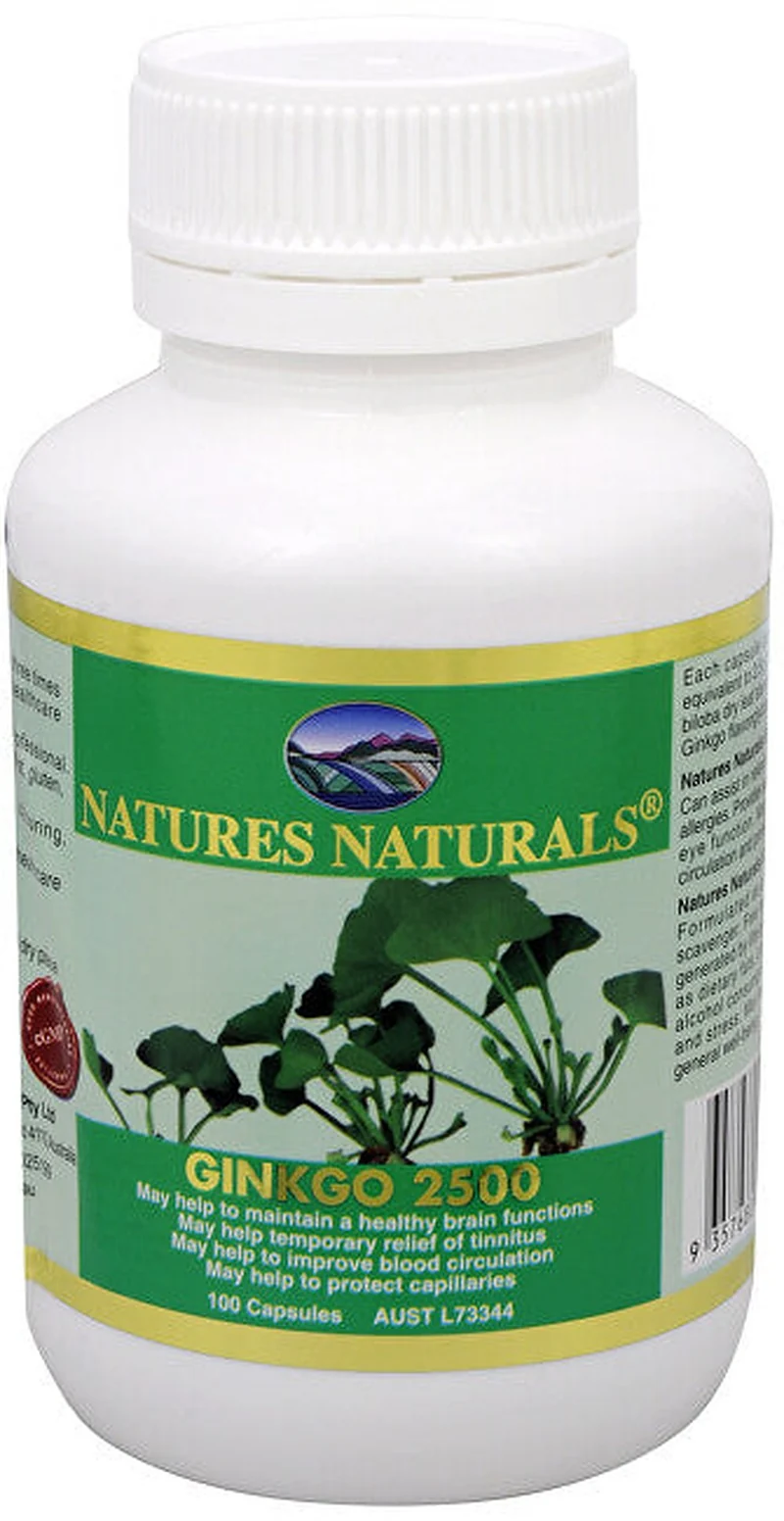 Australian remedy Ginkgo 2500 mg 100 capsule — Integratore