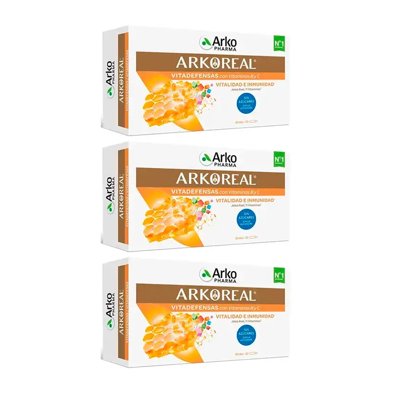 Arkopharma Arkoreal Geleia Real Vitadefensas, 3X20 ampolas