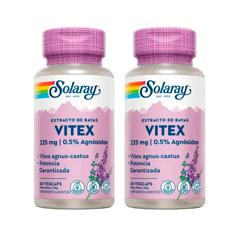 Solaray Vitex (Chasteberry) Embalagem 2 x 60 Cápsulas