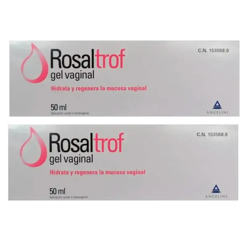 Rosaltrof Gel Vaginal, embalagem de 2 x 50 ml