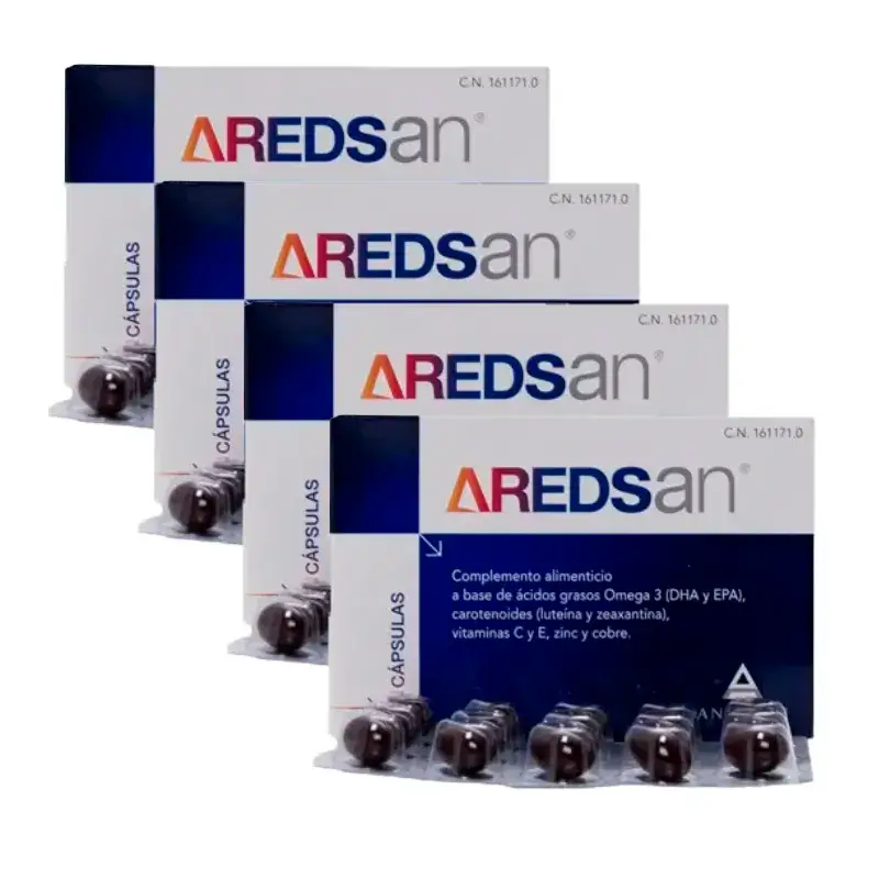 Aredsan, embalagem 4 x 60 cápsulas