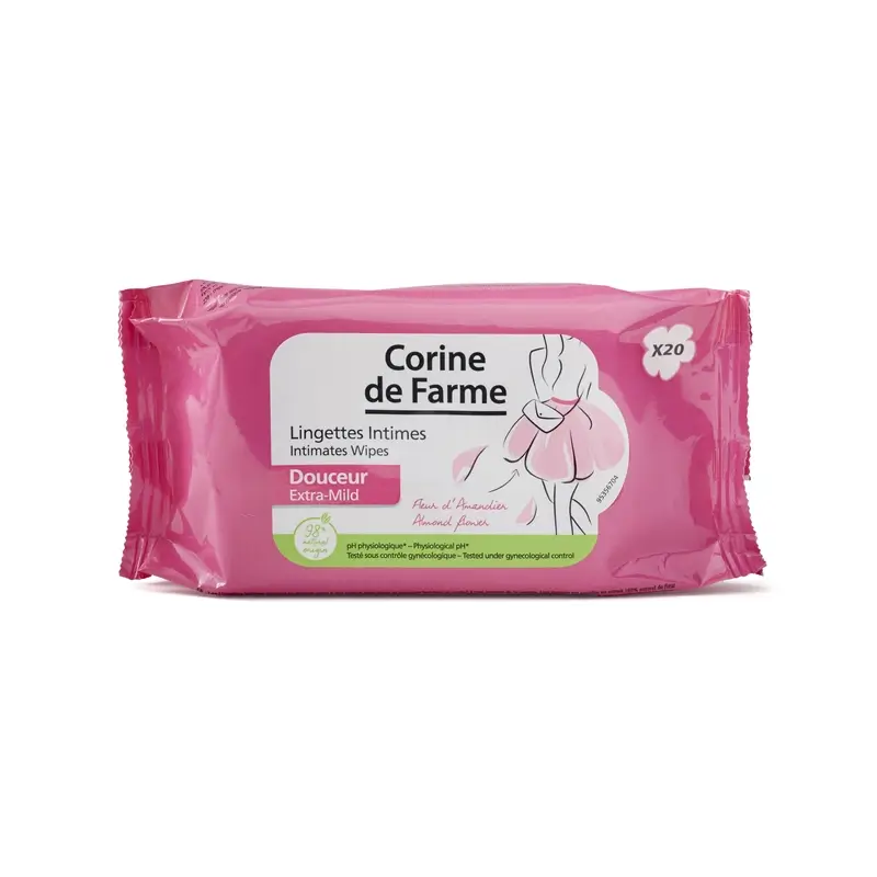 Corine De Farme Toalhetes Suaves Higiene Íntima Adulto , 20 unidades