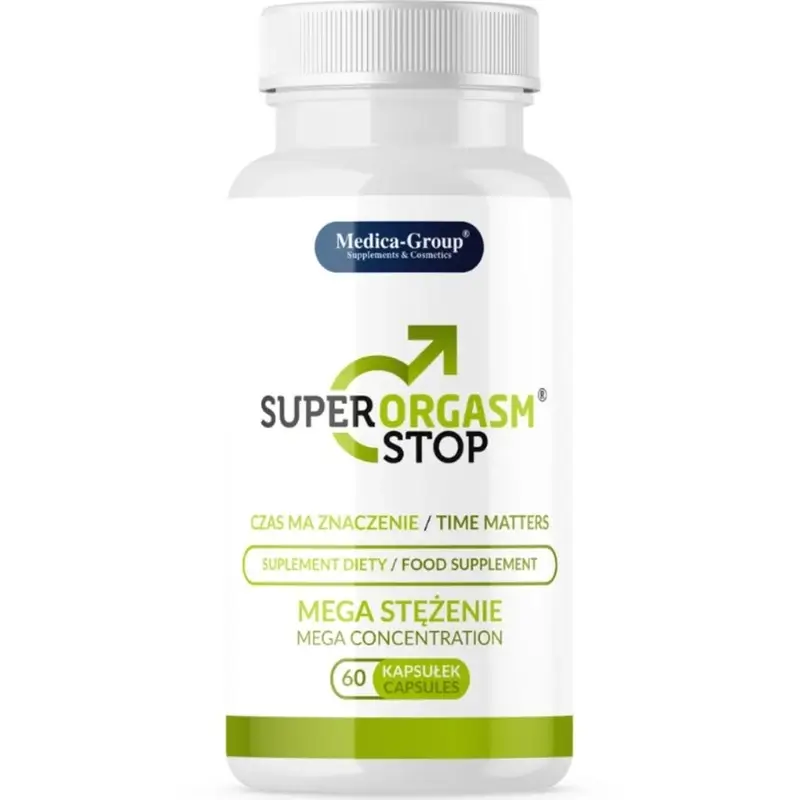 Medica Group Super Orgasm Stop Cápsulas Naturais Para Controlo da Ejaculação e Aumento da Resistência Sexual , 60 cápsulas