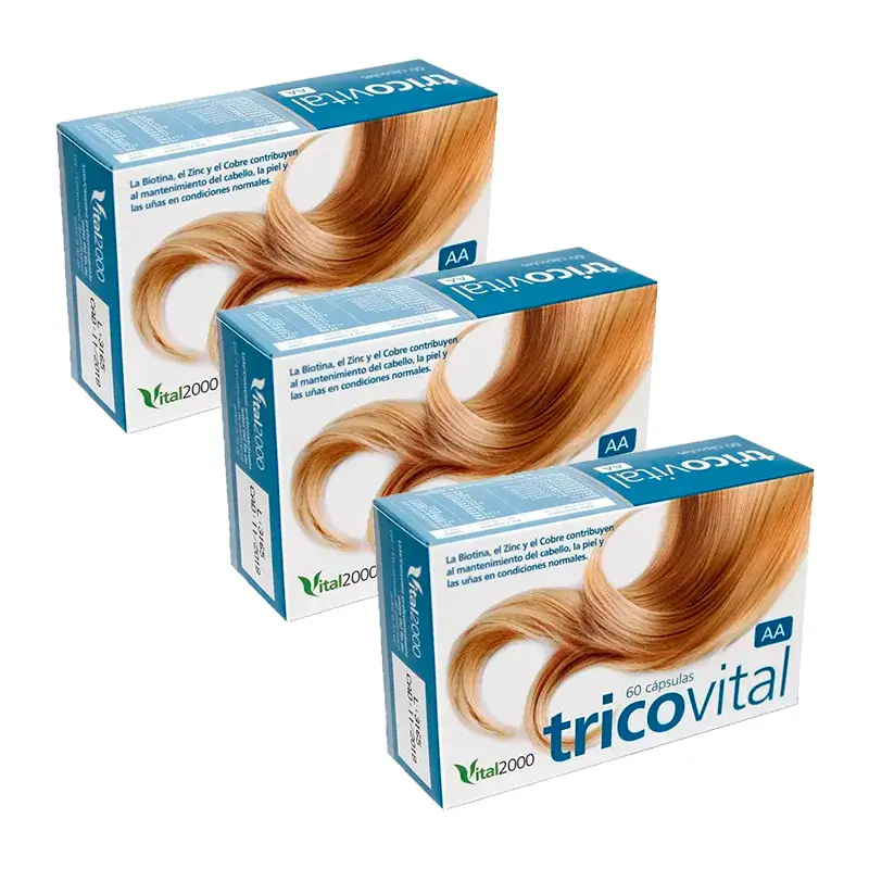 Vital 2000 Tricovital Aa, Embalagem 3 x 60 Cápsulas