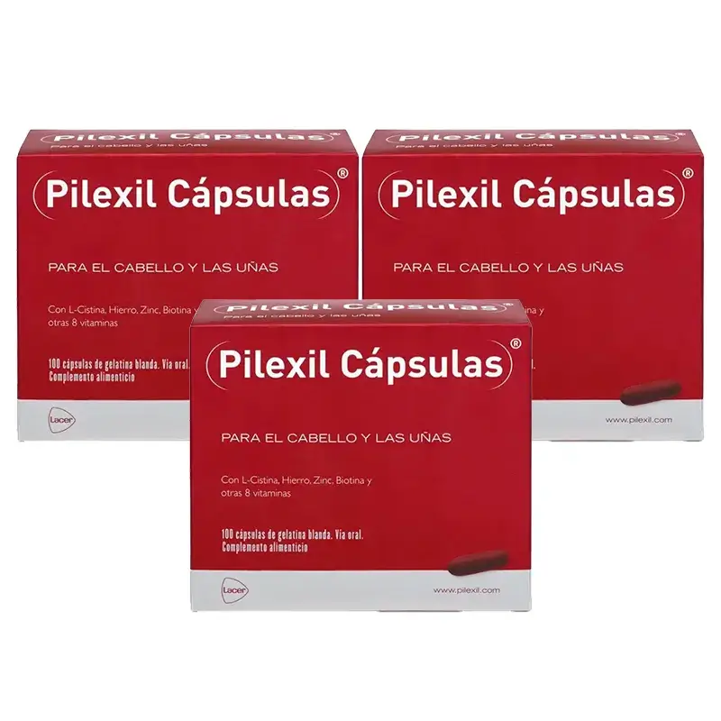 Pilexil Cápsulas para a queda de cabelo, Embalagem 3 x100 cápsulas