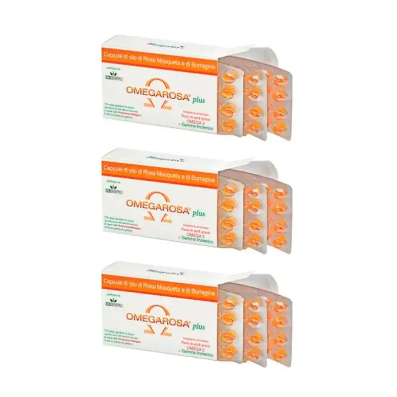 Mosqueta'S Omegarosa Plus , Embalagem 3 x 60 pérolas.