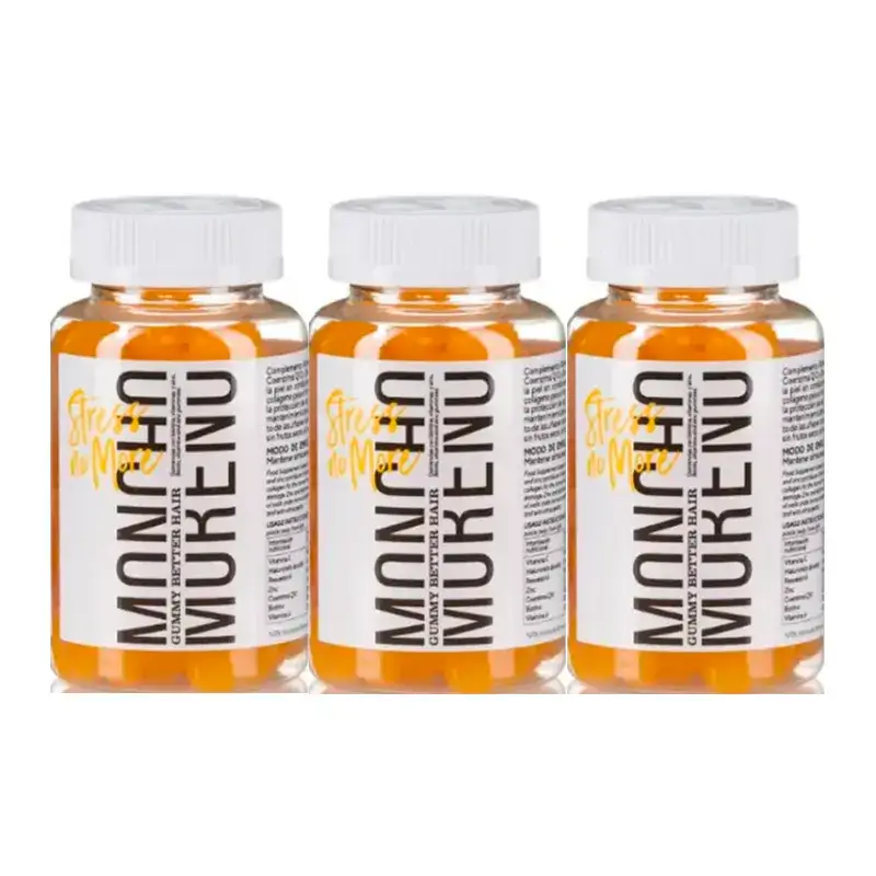 Moncho Moreno Gummy Stress No More, Embalagem 3 x 60 unidades
