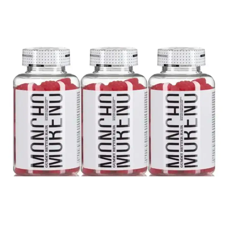 Moncho Moreno Gummys Better Hair, Embalagem 3 x 60 unidades