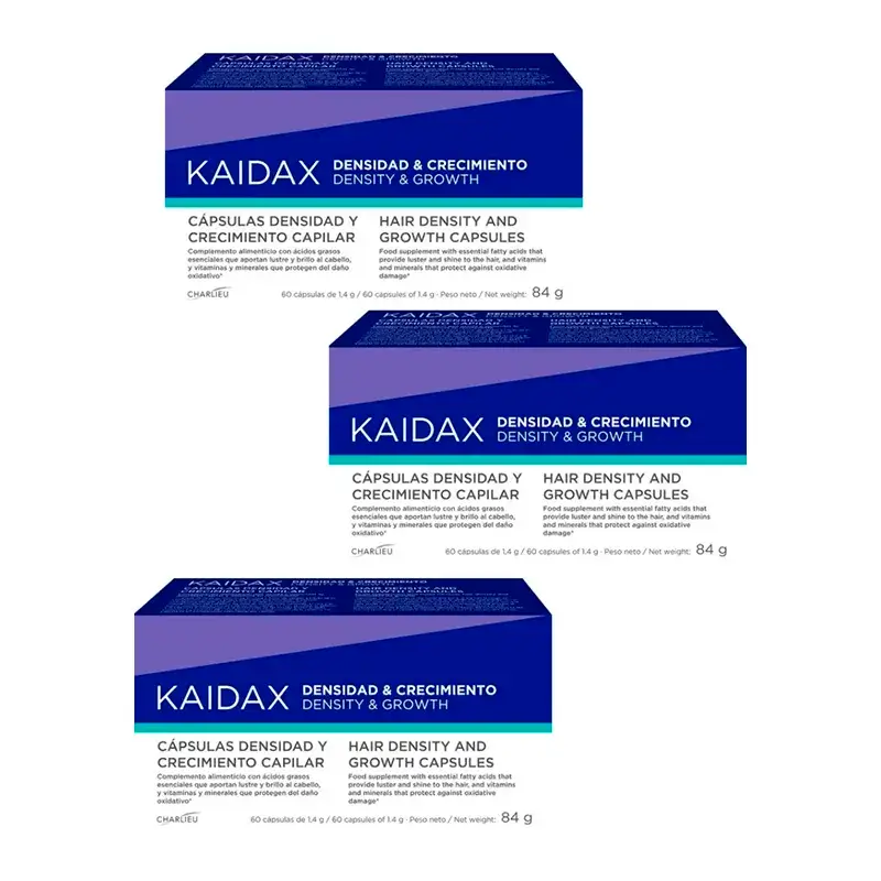 Kaidax Densidade e Crescimento, Embalagem 3 x 60 cápsulas