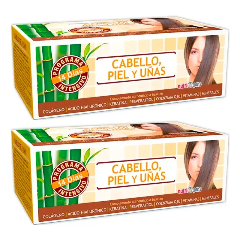 Tongil Nutriorgans Cabelo Pele e Unhas , Embalagem 2 x 10 Ml x 14 frascos