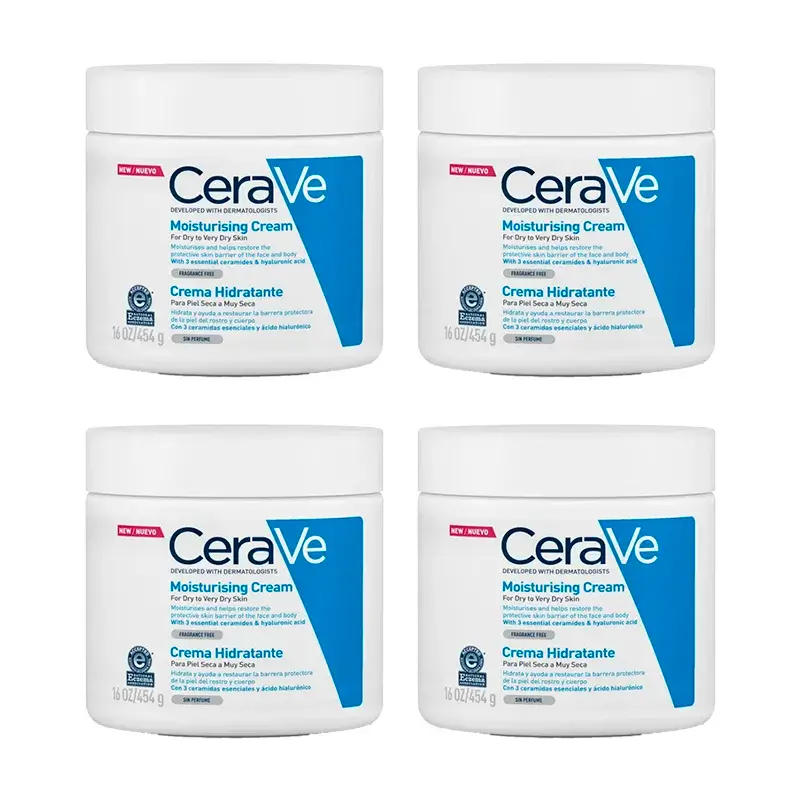 CeraVe Moisturising Cream, Pack 4 x 454 g