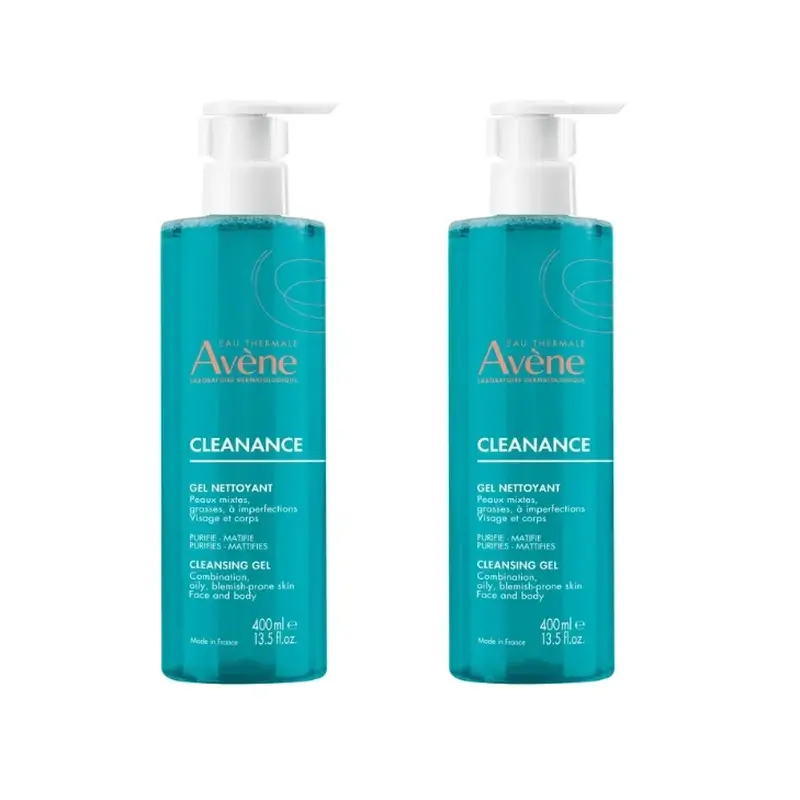 Avène Duplo Cleanance Gel de Limpeza , 2x400