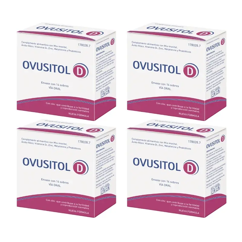 Ovusitol D, embalagem de 4 x 14 envelopes