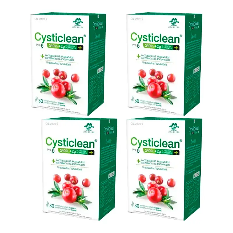 Cysticlean Prob-D Mannose 240 Mg Pac, 4 x 30 saquetas