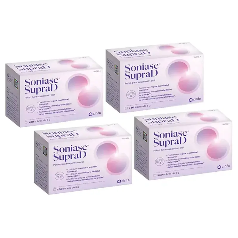 Soniase Supra D, embalagem 4 x 30 saquetas x 5 gramas