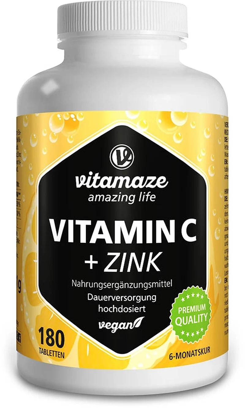 Vitamaze Vitamin C High Dosage + Zinc 180 compresse — Integratore