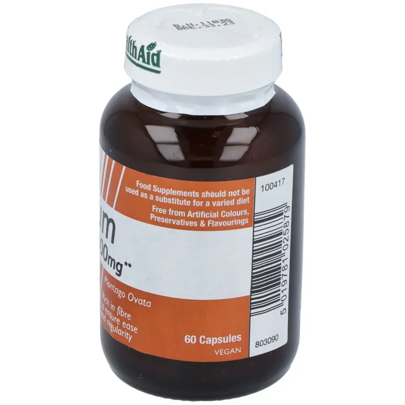 Health Aid Fibre di buccia di psillio 60 capsule — Integratore