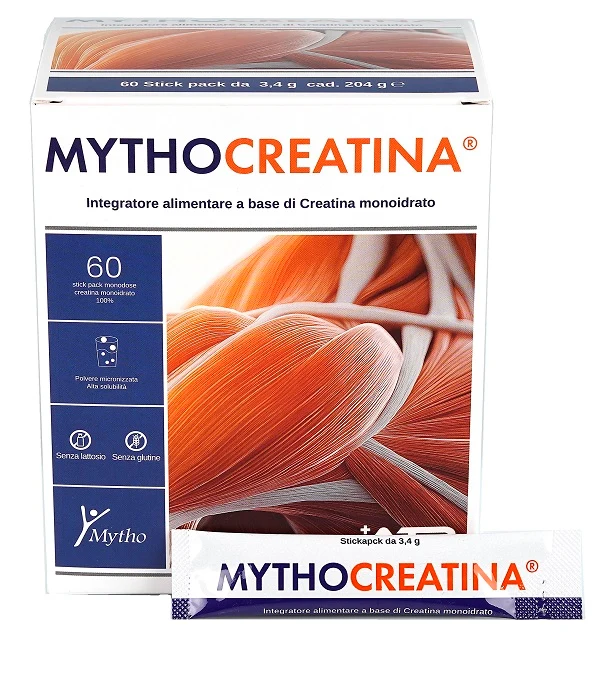 Mythocreatina 60 stick pack senza glutine senza lattosio