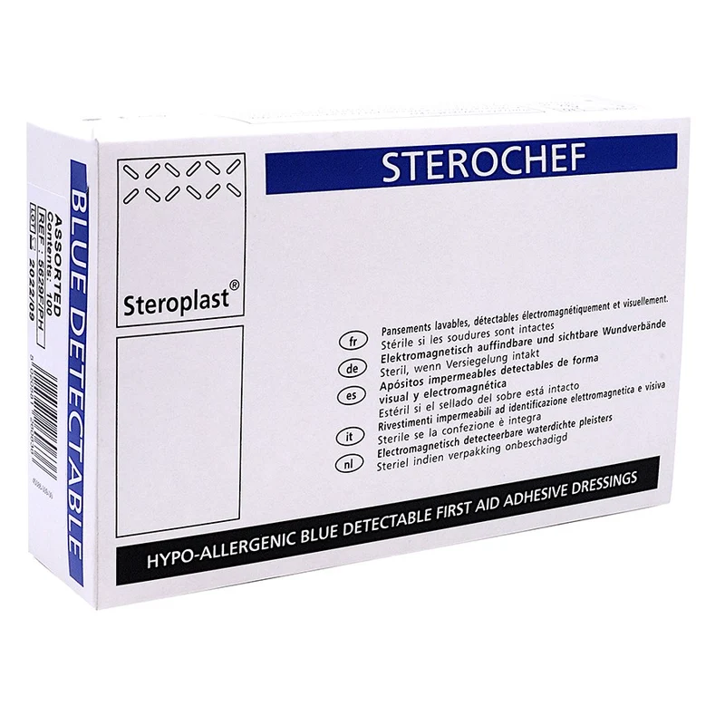 Cerotti Strips Blu DETECTABLE assortito 5 formati (conf. 100 pz.)
