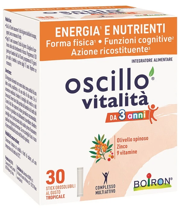Oscillo vitalita' 3+ 30 stick orosolubili