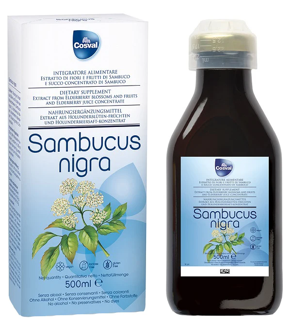 Sambucus nigra 500 ml senza glutine e lattosio