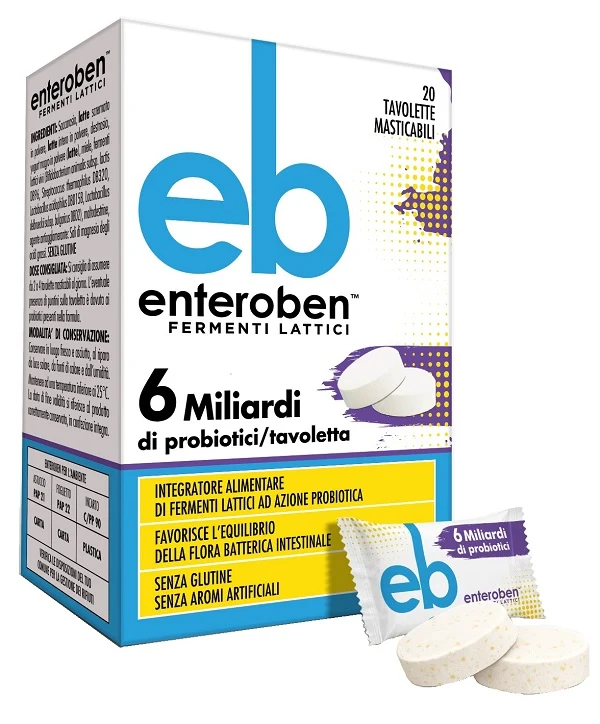 Enteroben 6 miliardi 20 tavolette masticabili