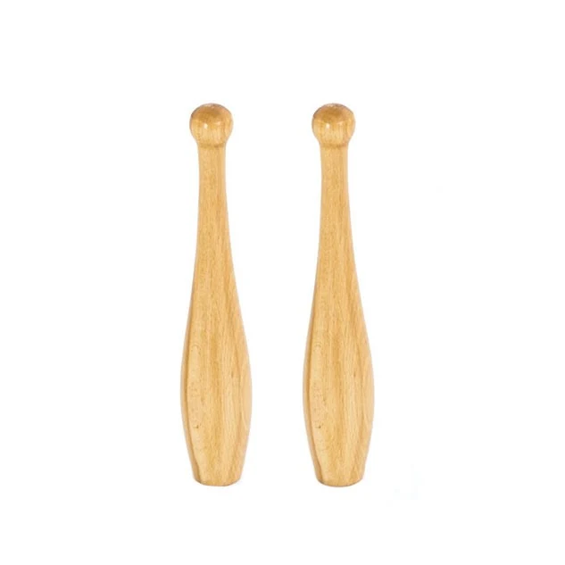 Coppia di clave in legno verniciate - piccole