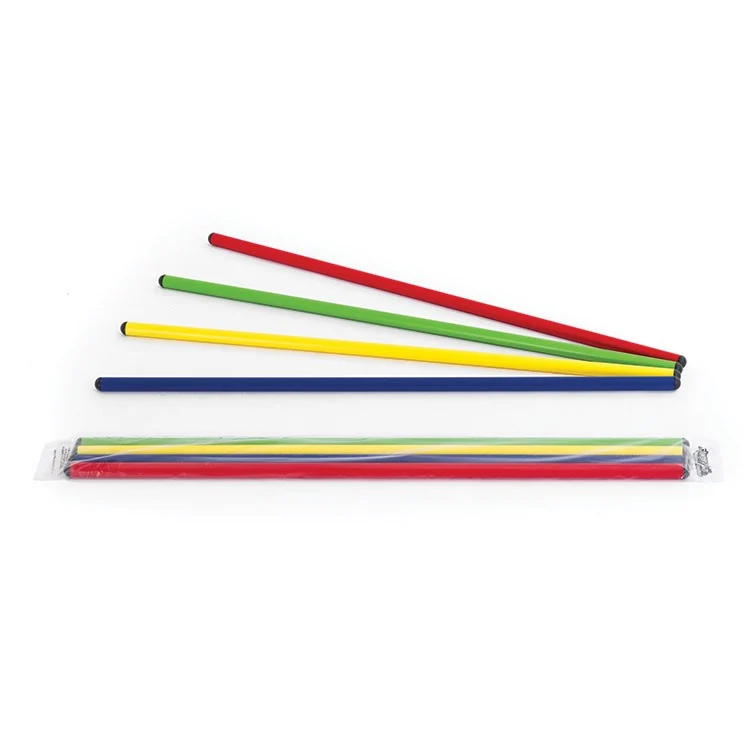 Set di 4 bastoni colorati in pvc per ginnastica psicomotoria
