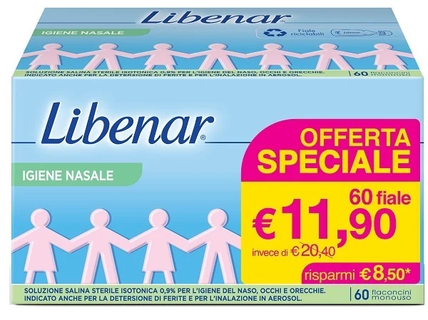 Fiale isotoniche libenar 60 pezzi da 5 ml