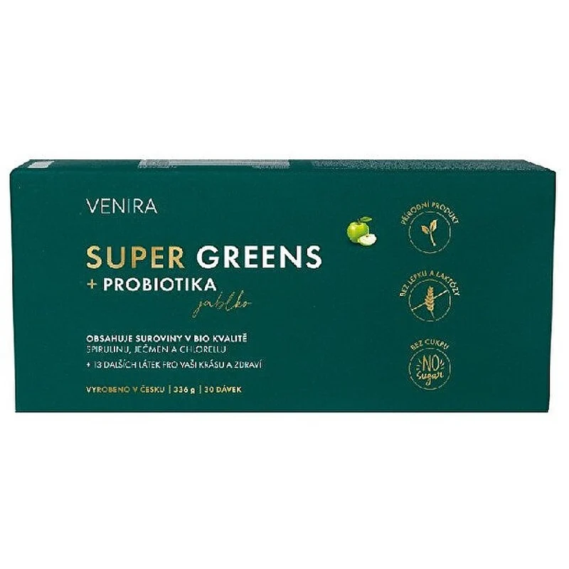 Venira Super Greens + Probiotici Mela 336 g — Integratore