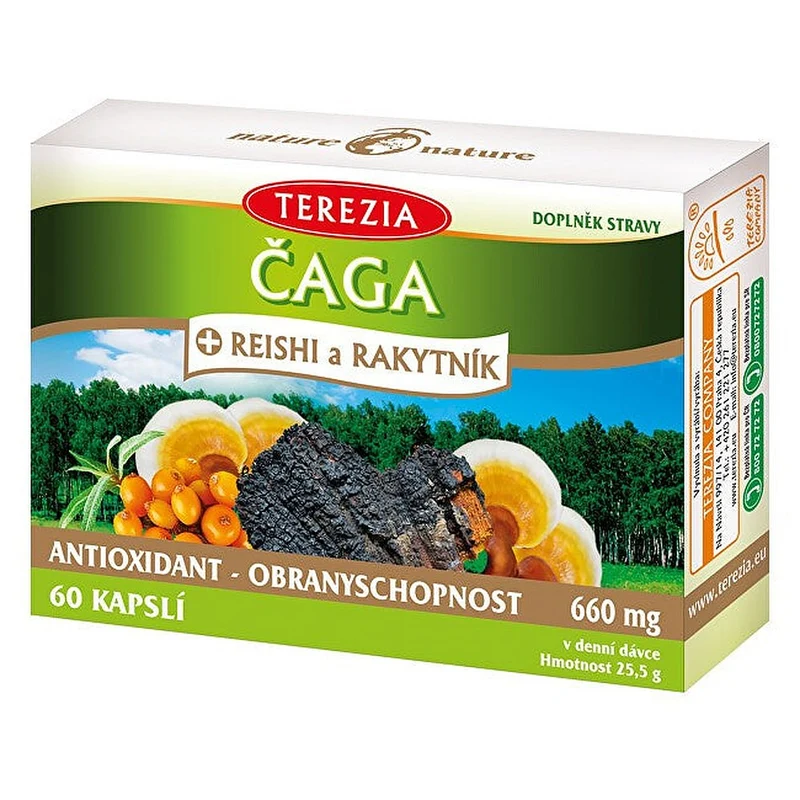 Terezia company Chaga + Reishi e Olivello spinoso 60 capsule — Integratore
