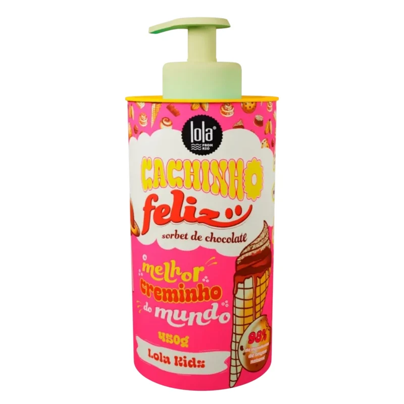 Lola Cosmetics Cachinho Feliz Cioccolato 480 g — Crema Acconciatura Bimbi