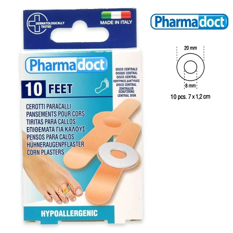 Pharmadoct Cerotti protettivi disco centrale 10 pezzi — Cerotti medicali