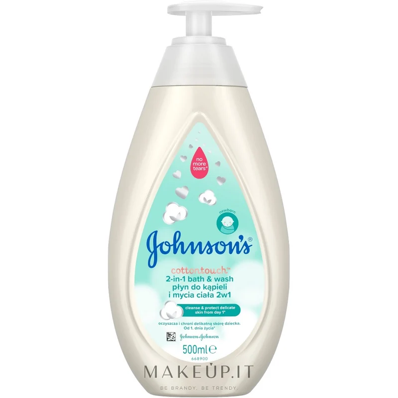 Johnson's Cottontouch Bagno e Gel Detergente 2 in 1 500 ml — Bagnoschiuma Bimbi