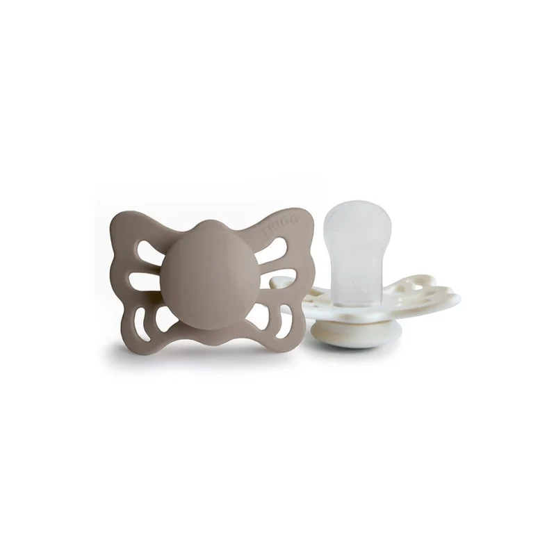 Frigg Butterfly Size 1:0-6 mesi Ciuccio Portobello/Cream 2 pezzi — Ciuccio