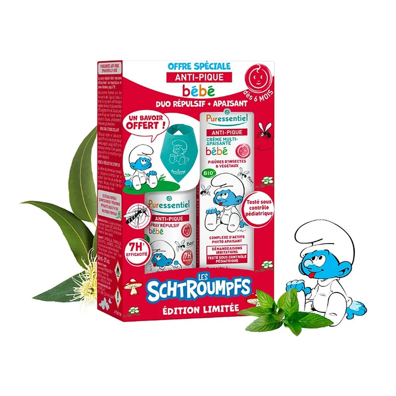 Puressentiel Spray Repellente Bimbi 60 ml + Crema Multi Lenitiva 30 ml — Set prodotti bimbi